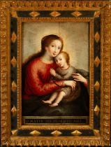 Virgin with Child in Arms, Italian Flemish school of the 16th century