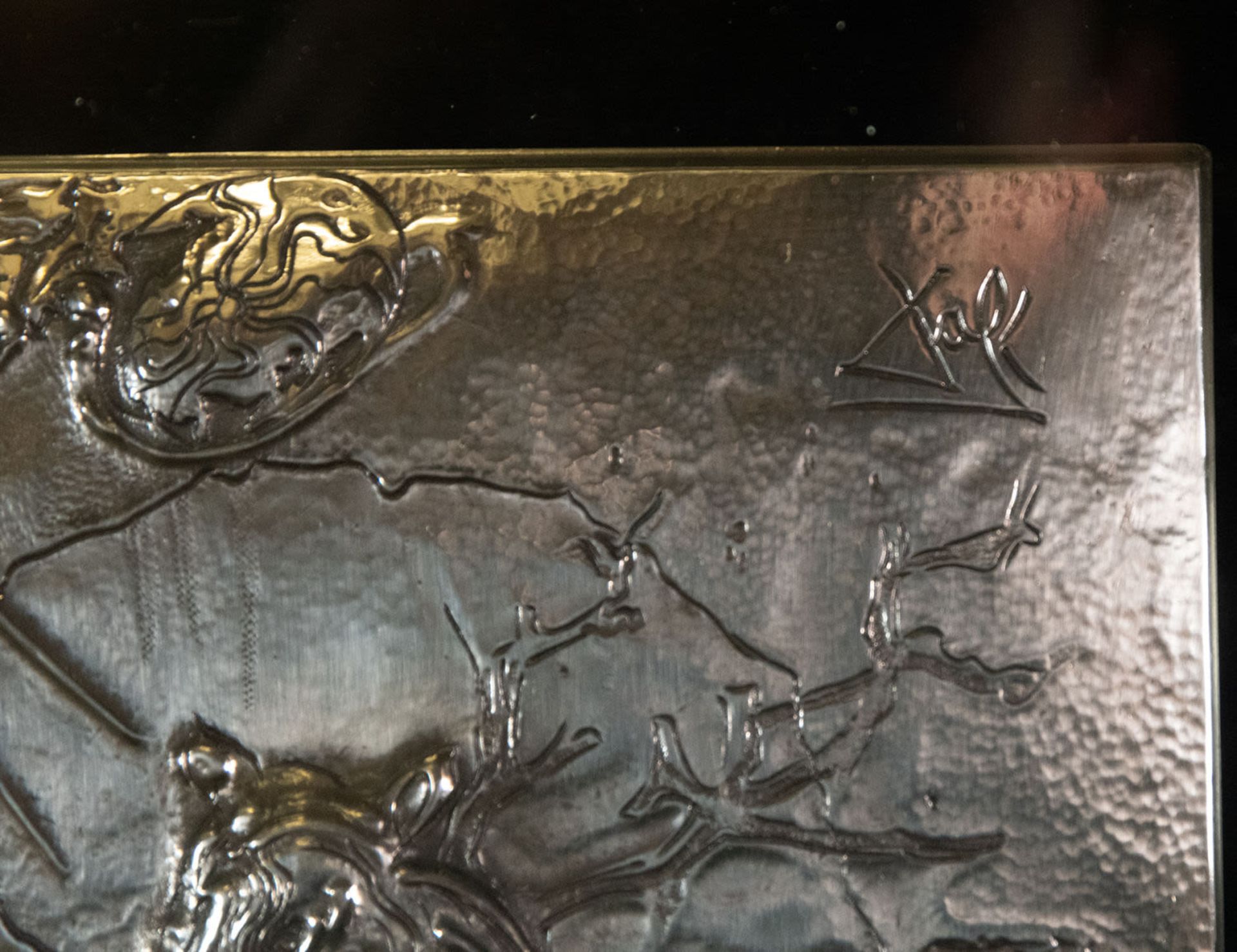 Dalí silver plate from the "Caballos Dalinianos" Series, numbered and serialized - Image 3 of 4