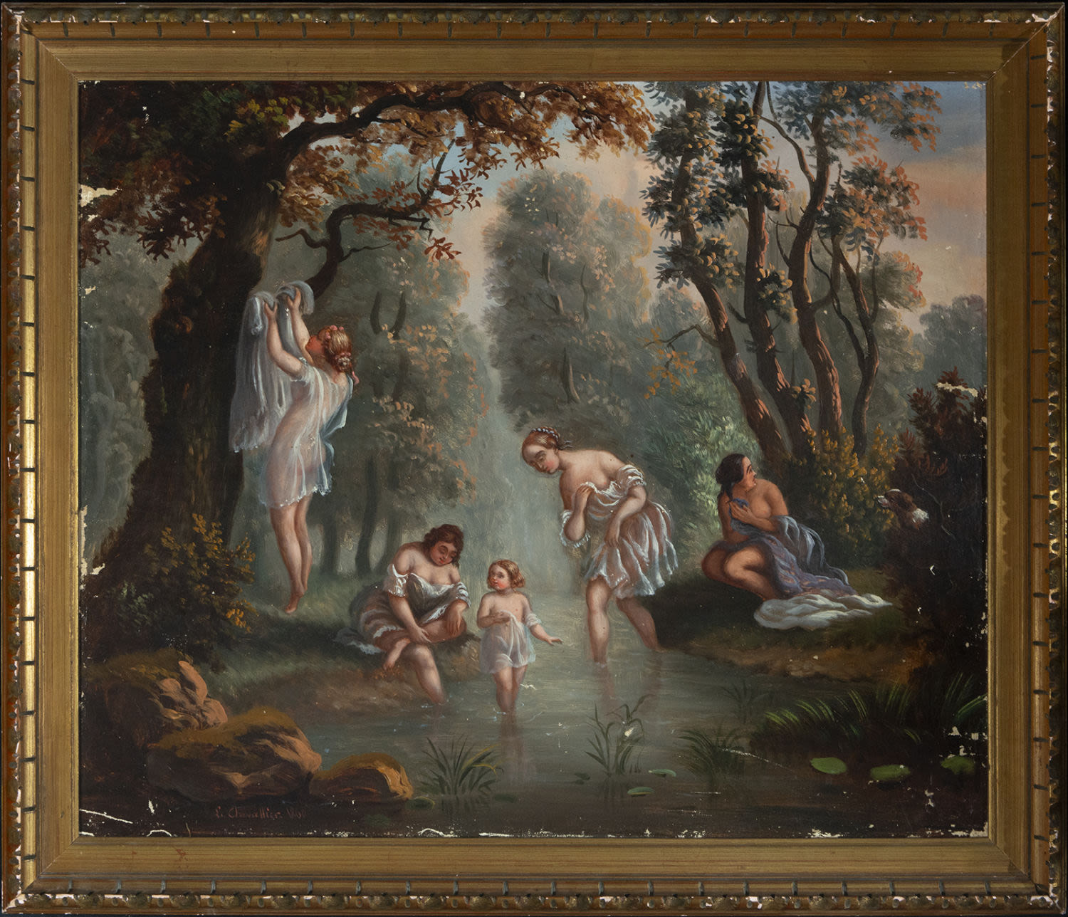 The Bath of Venus, 19th century Dutch school, oil on canvas