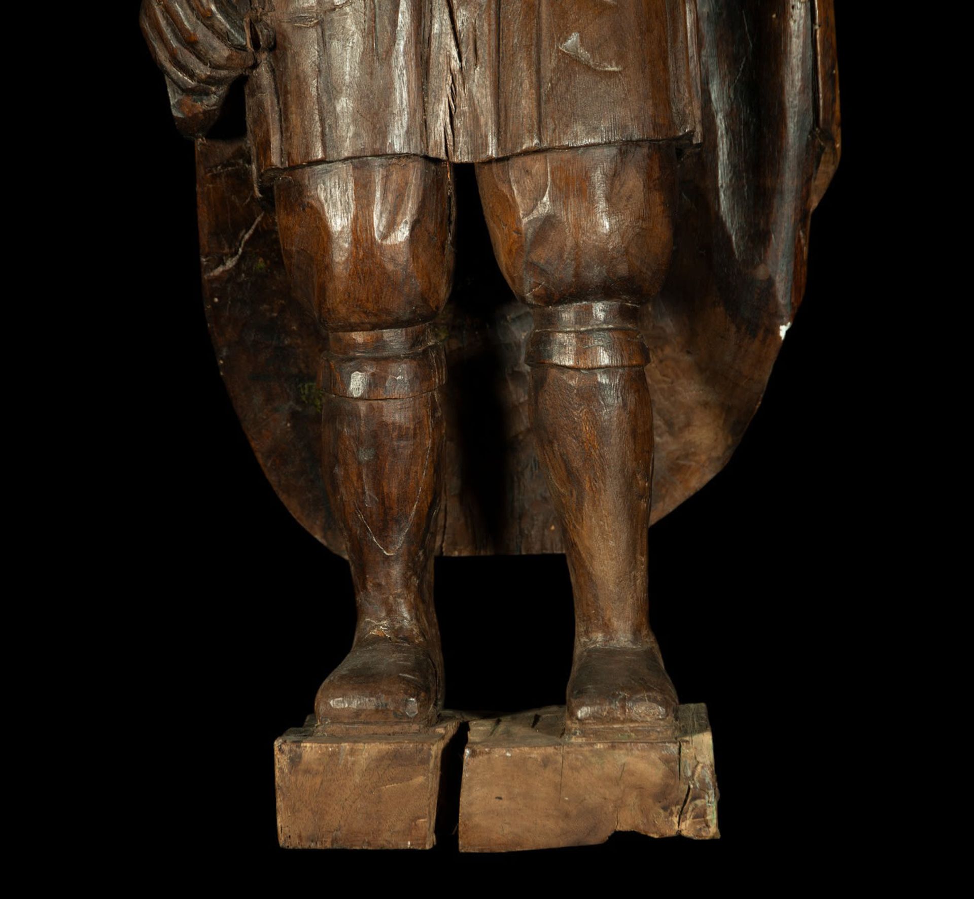 Large Saint James the Great in natural wood in its color, Plateresque school of the 16th century - Bild 4 aus 5