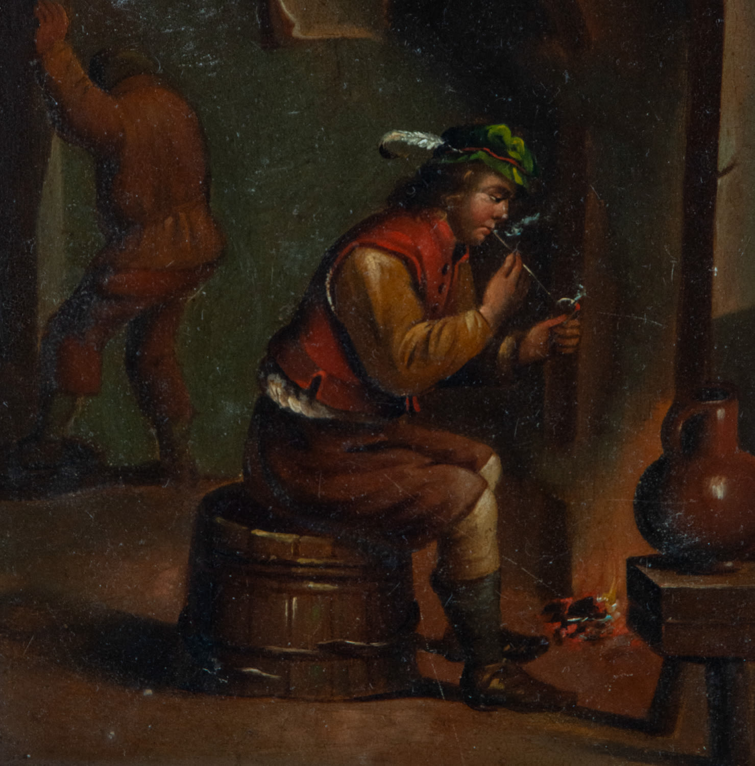 Flemish Copper "The Smoker", 17th - 18th century - Image 2 of 4