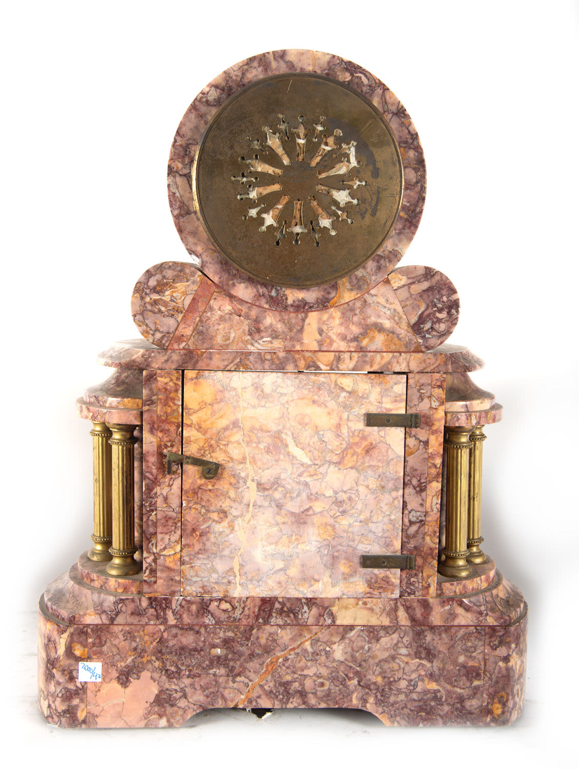 garniture in pink marble and gilt bronze, with mercury pendulum - Image 4 of 13