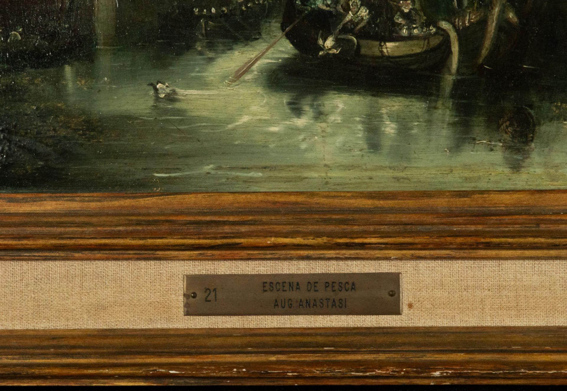 Fishing Port on panel, Auguste Anastasi (1820-1889), 19th century French school - Image 3 of 4