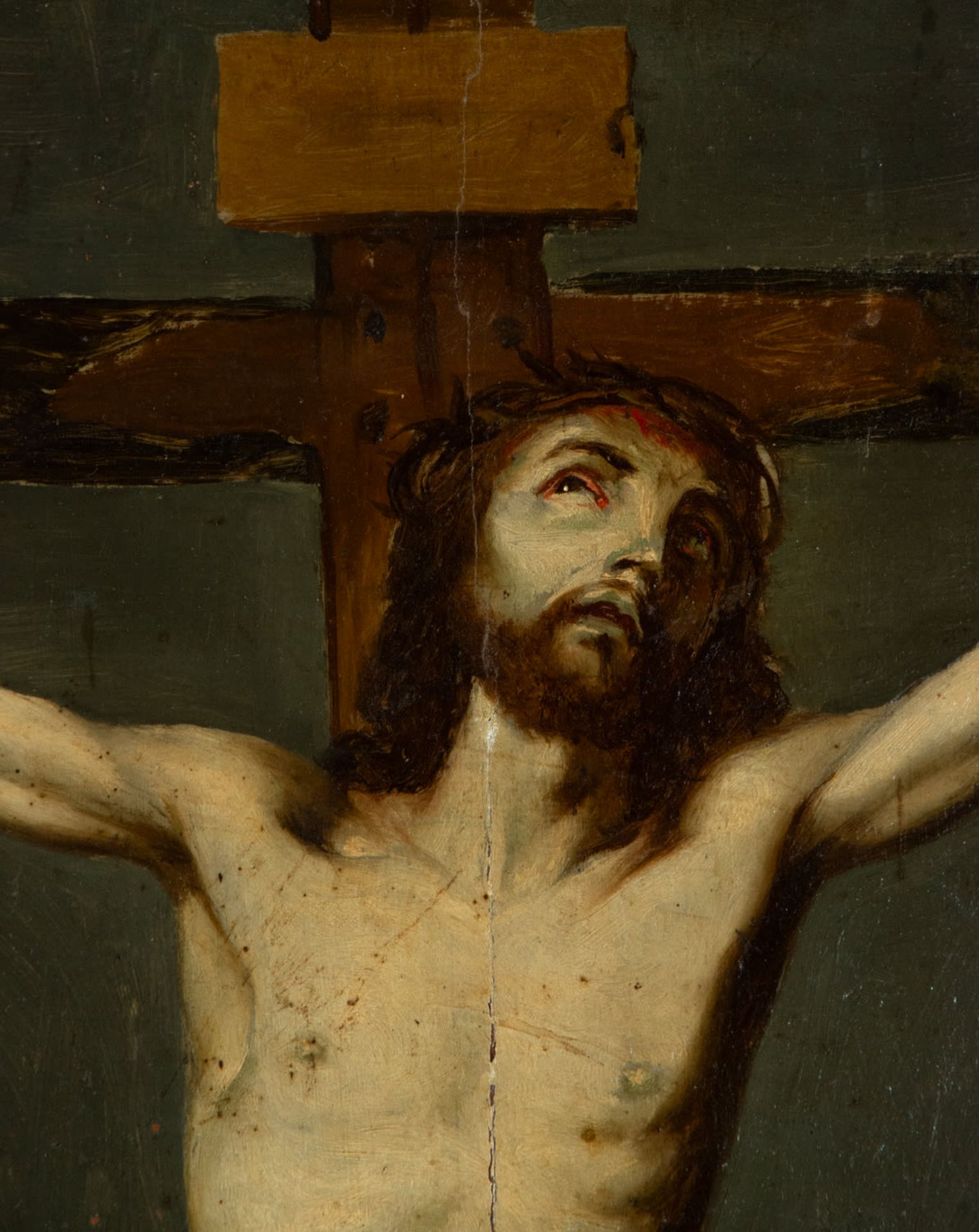 Christ on the Cross, Antwerp school of the 17th century, Flemish work on panel - Image 3 of 8