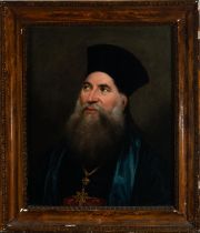 Portrait of Orthodox Patriarch, 19th century Russian school