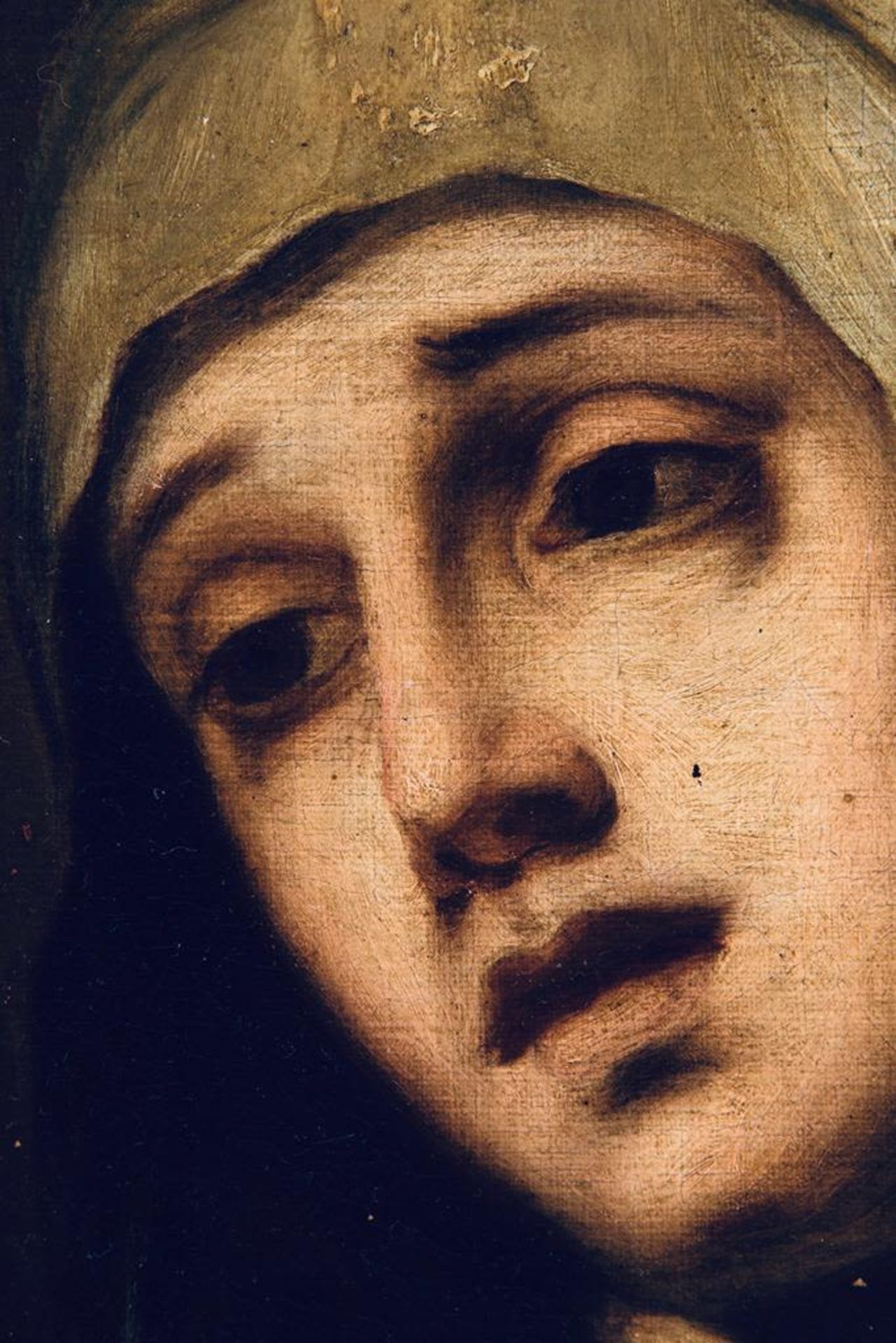 Exceptional Mater Dolorosa, attributed to Bartolomé Esteban Murillo with workshop intervention, 17th - Image 4 of 5