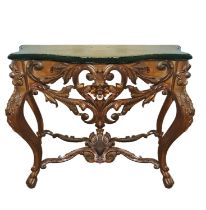 Italian console with light marble top, 18th - 19th centuries