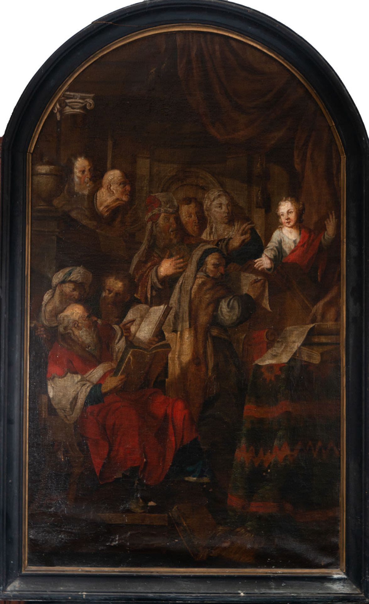 Jesus preaching to the Rabbis in the Temple, 17th century Flemish school