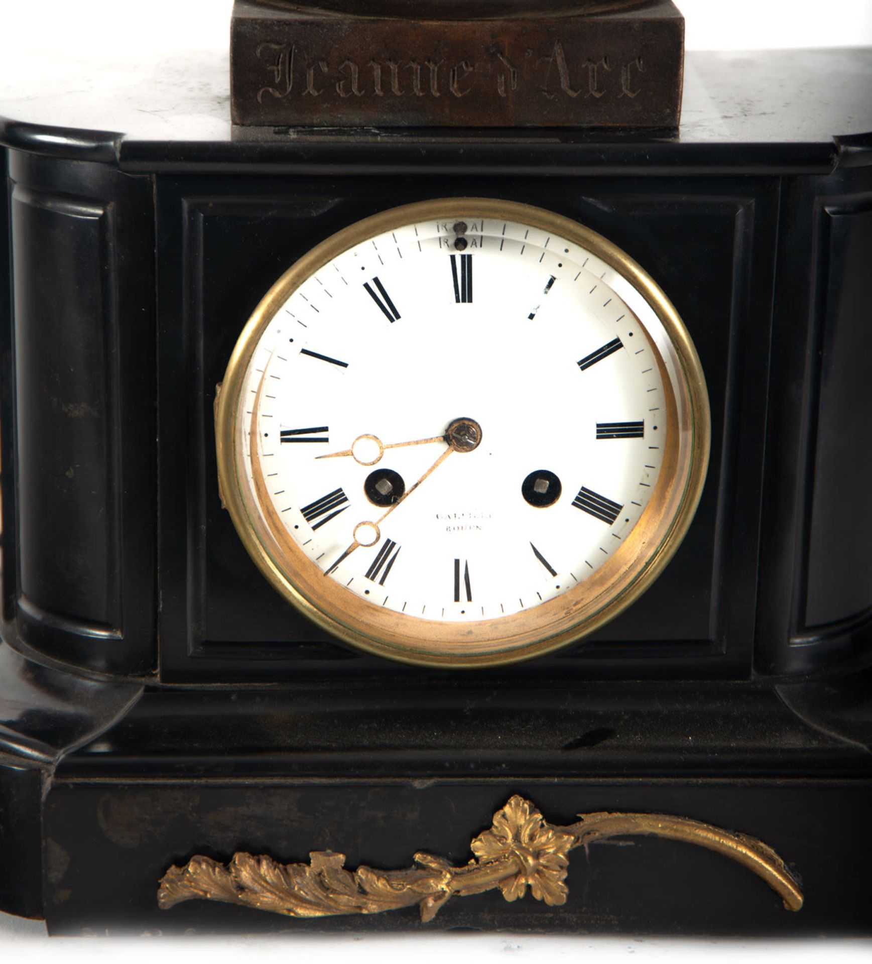 Mantel Clock with Bust of Joan of Arc, 19th Century - Image 4 of 6