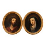 Pair of Ecce Homo and Dolorosa Ovals, follower of Bartolomé Esteban Murillo, Spanish school of the 1