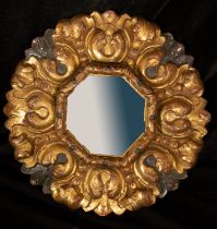 Octagonal Cornucopia Mirror Frame, Mexico, 17th century