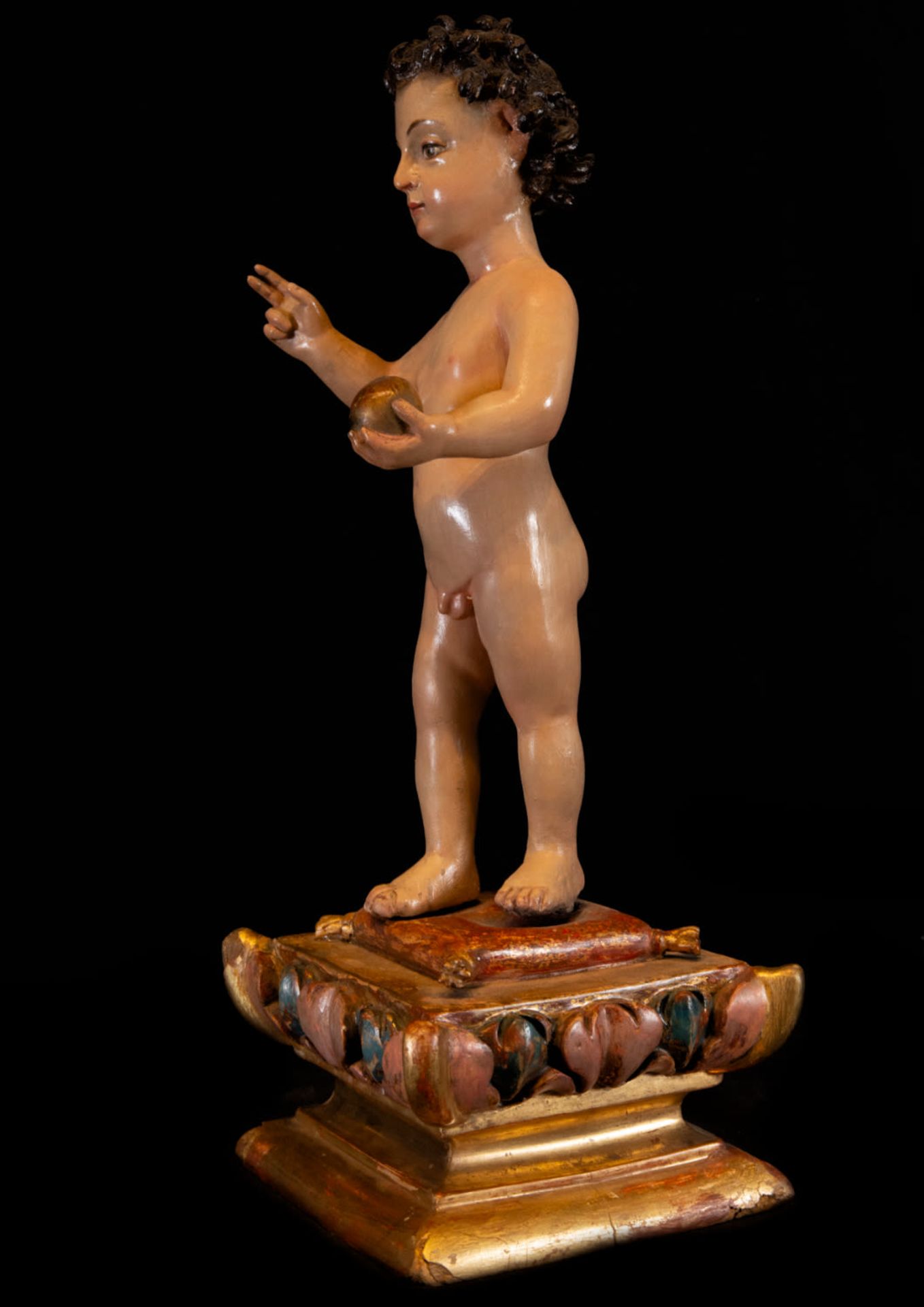 Baby Jesus in polychrome wood, Guatemala 19th century - Bild 2 aus 3