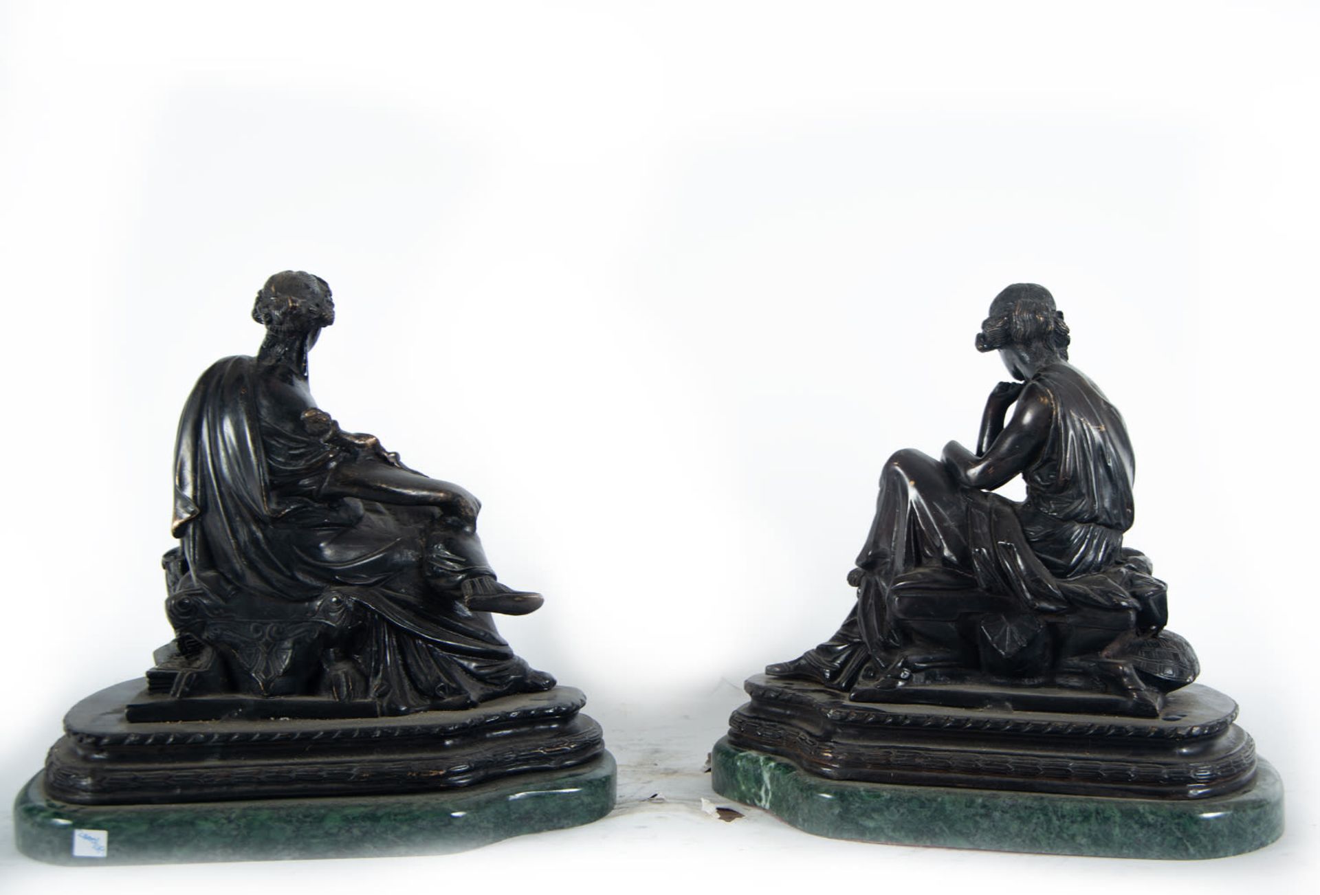 Pair of sculptures in patinated bronze, French school of the 19th century - Bild 7 aus 7