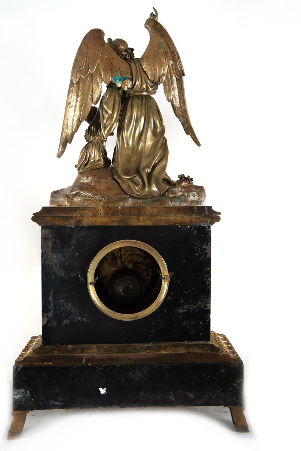 Napoleon III garniture depicting the Angel Gabriel with two candlesticks, second half of the 19th ce - Image 3 of 11