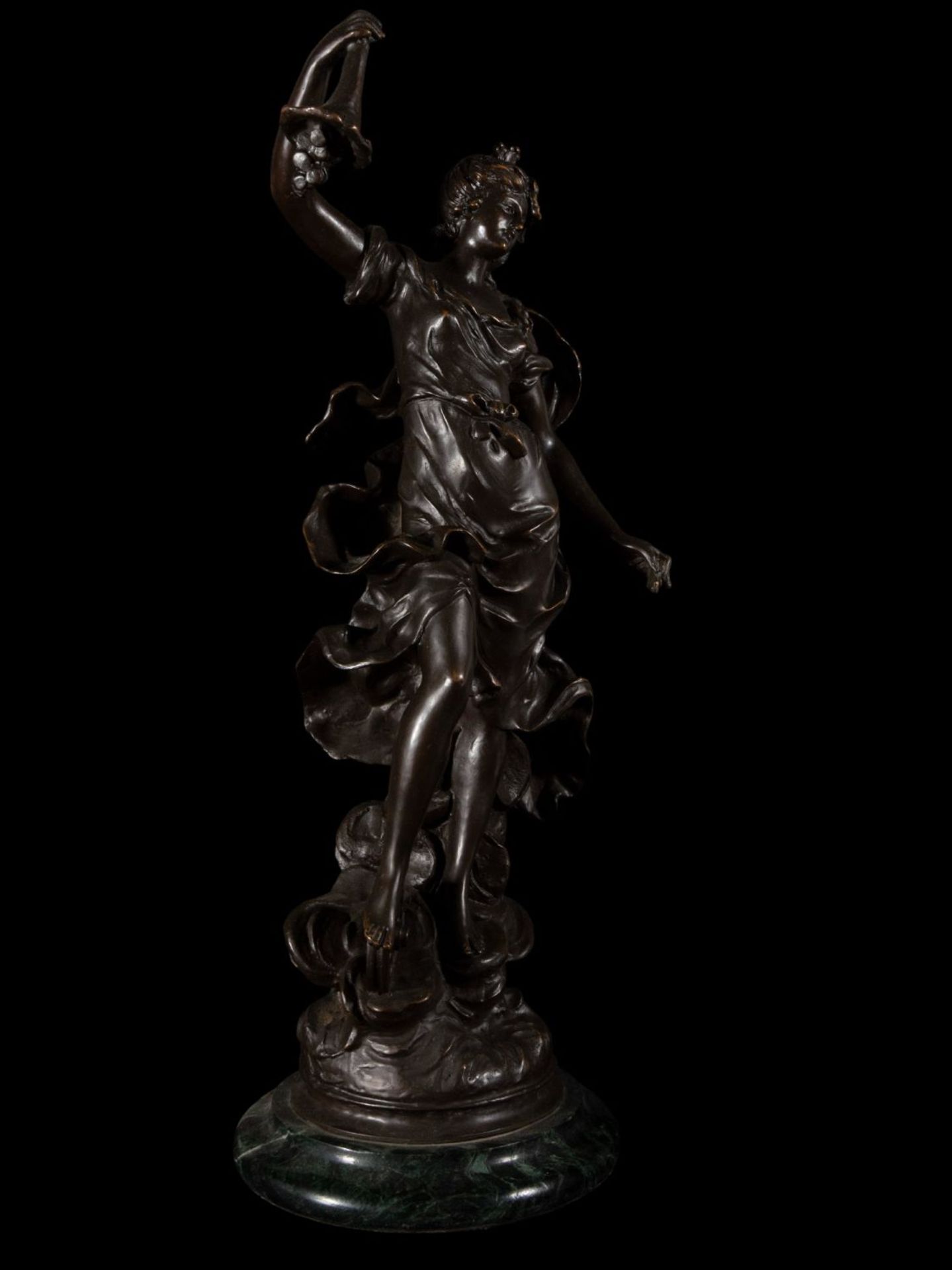 Goddess of Fortune, Italian Romanticist school of the 19th century, in patinated bronze - Image 4 of 5