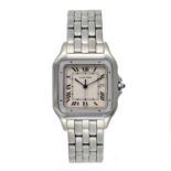 Elegant Cartier Panthere ladies' wristwatch in steel, with papers and original warranty, year 1994