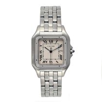 Elegant Cartier Panthere ladies' wristwatch in steel, with papers and original warranty, year 1994