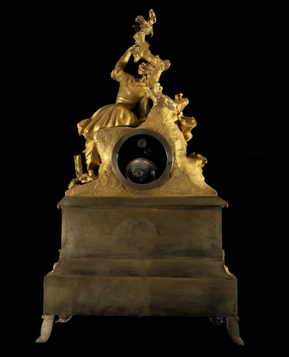 Elegant Charles X gilt bronze table clock, 19th century French - Image 9 of 9