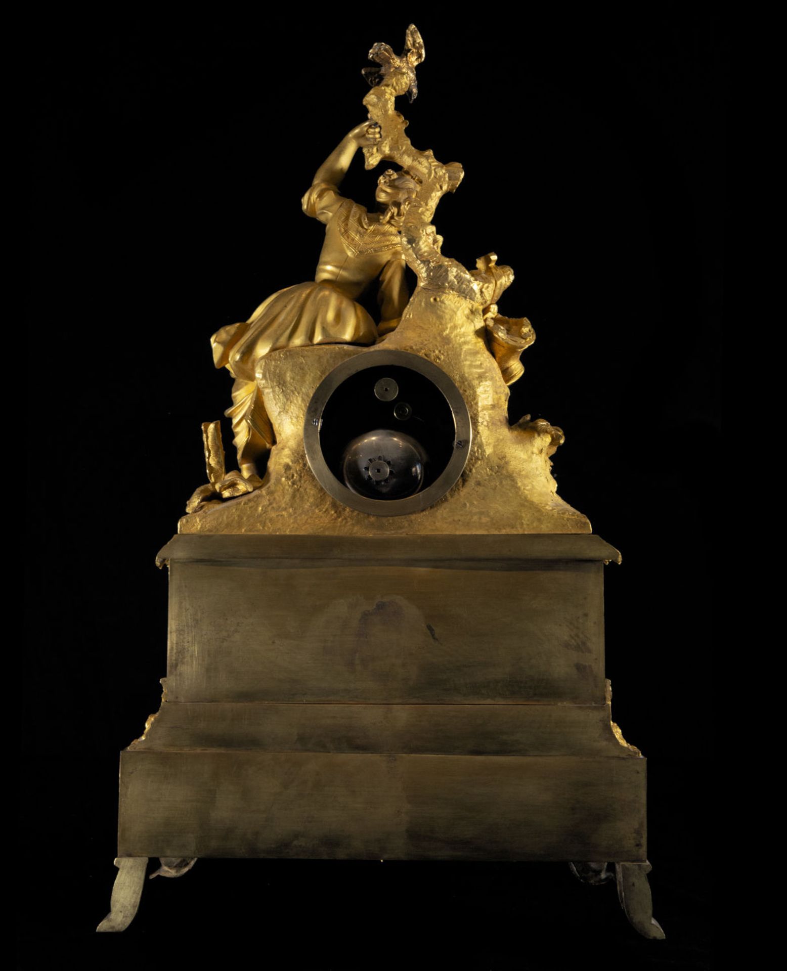 Elegant Charles X gilt bronze table clock, 19th century French - Bild 9 aus 9