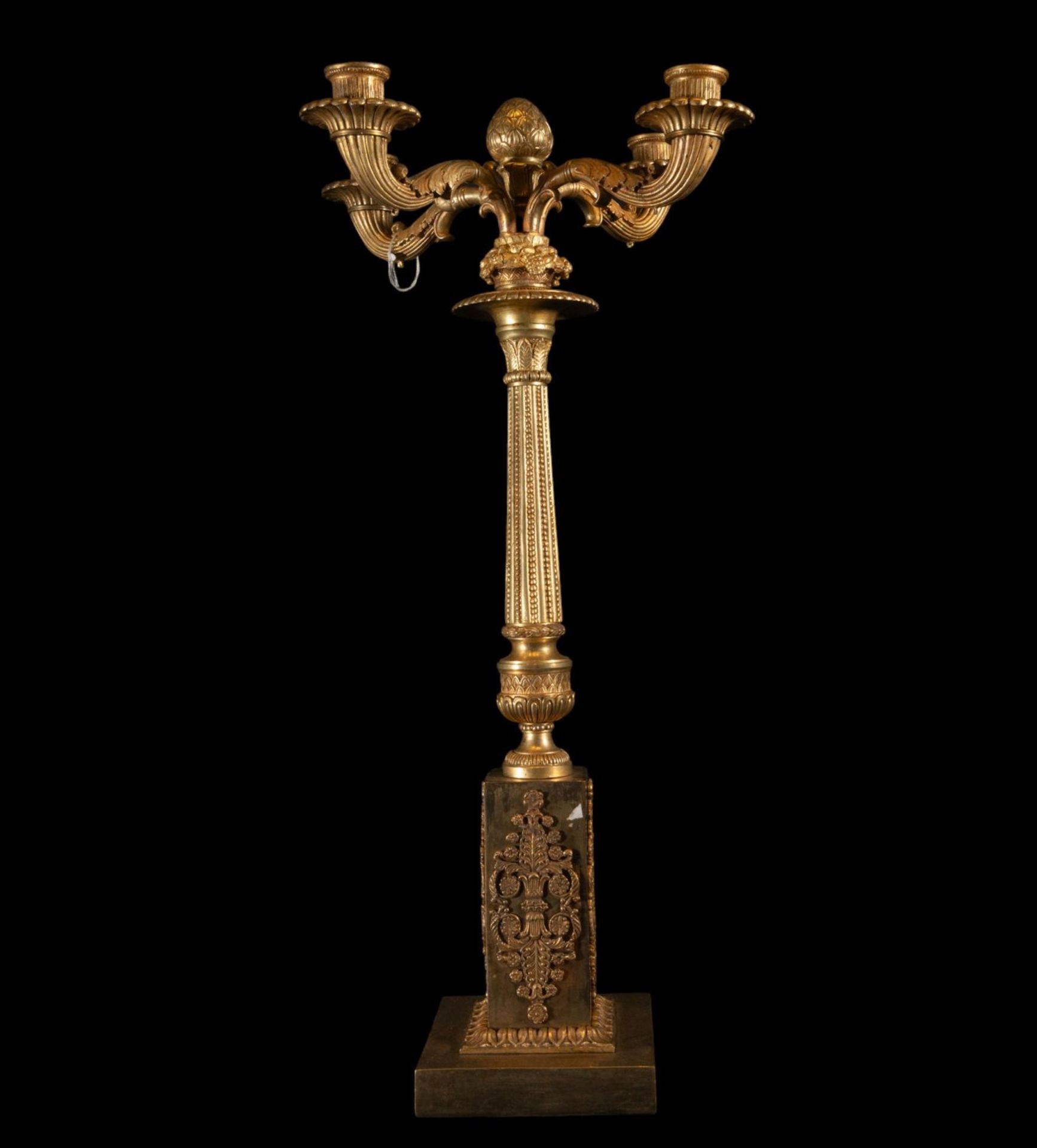 Pair of important candelabras, manner of Thomire, Pierre Philippe. French Empire 19th century - Bild 3 aus 8