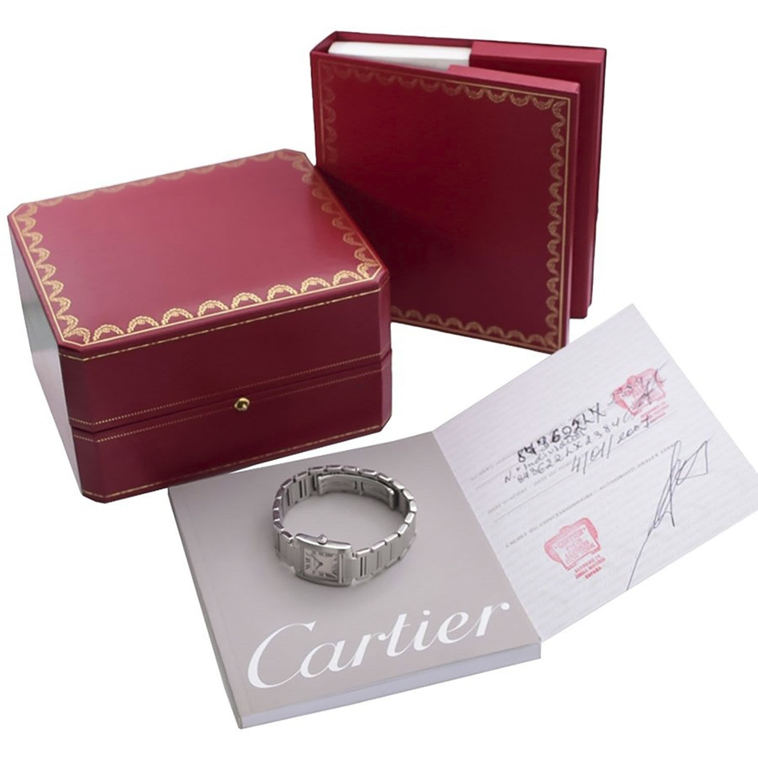 Cartier Tank Française in steel for women, model 2384 - Image 6 of 6