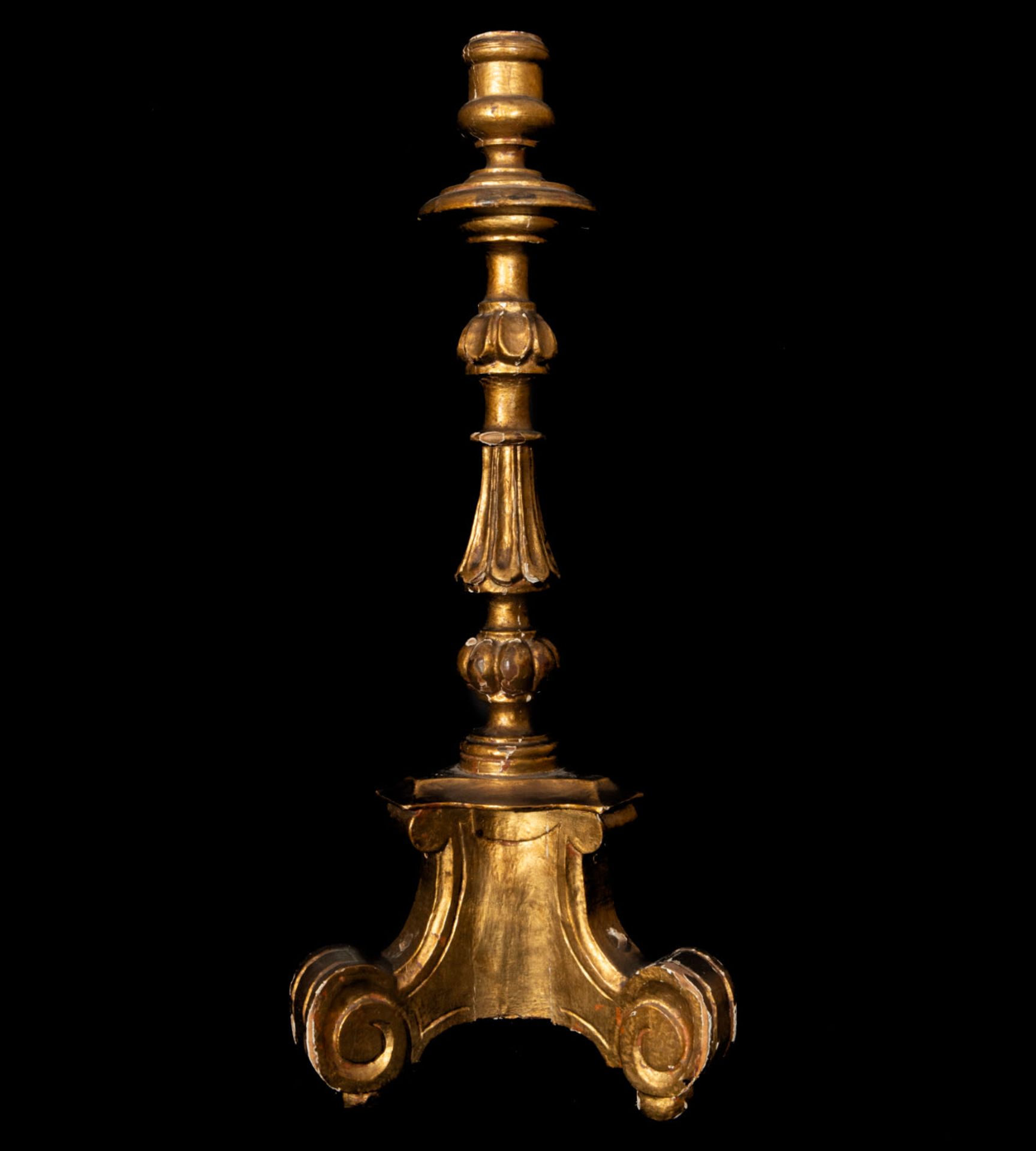 Candelabra to mount on a wooden lamp, 18th century - Image 2 of 2