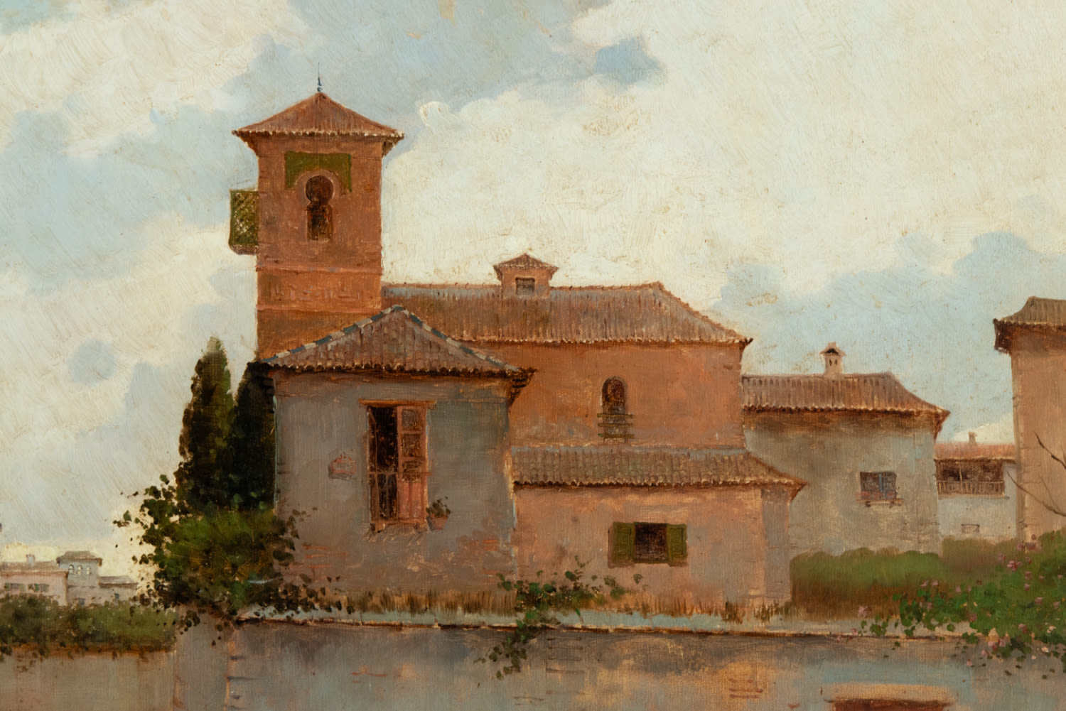 José Lupibáñez y Carrasco (1864-1938). View of the Albaicín in Granada, Andalusian romantic school o - Image 5 of 6