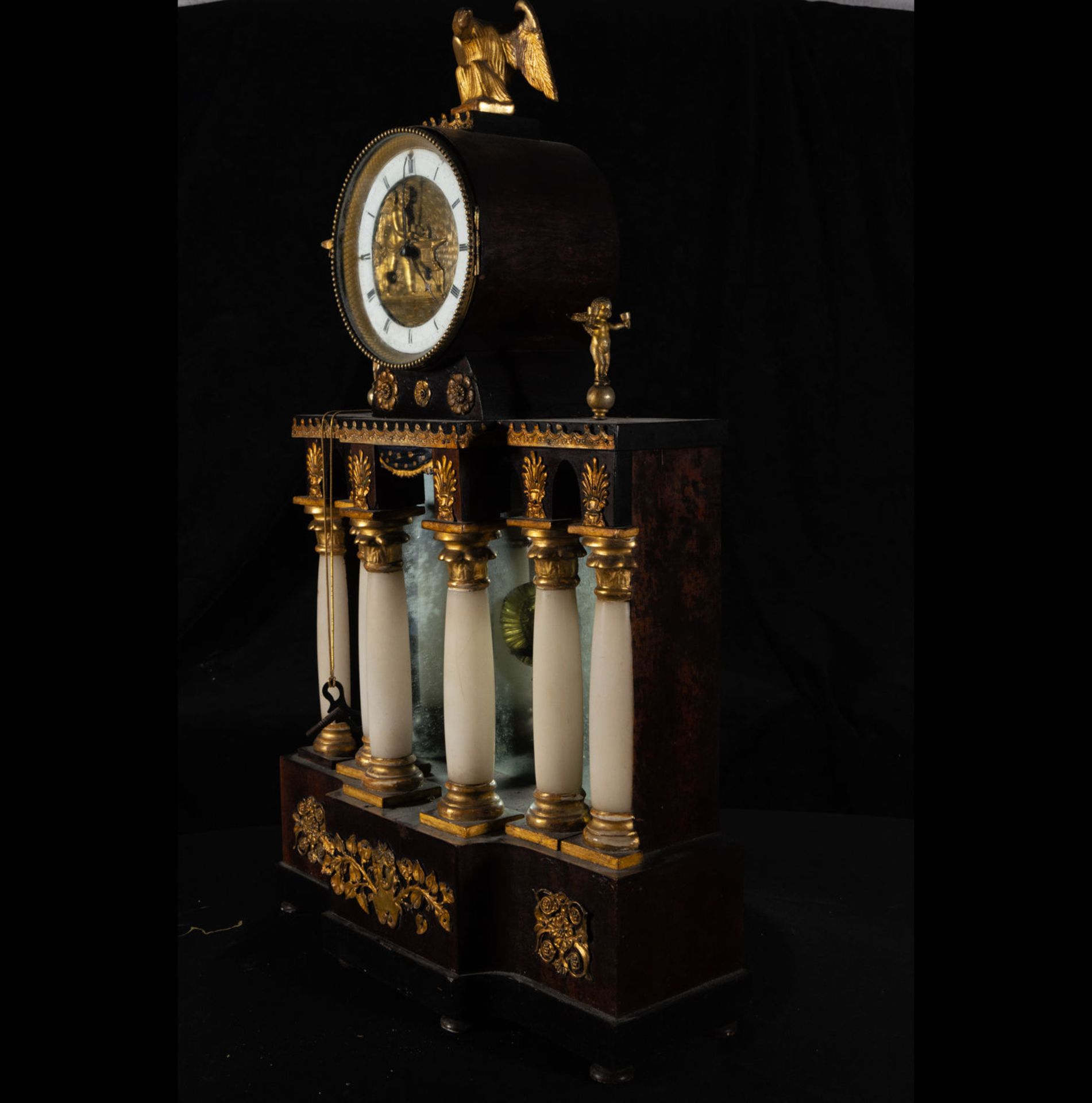 Large and Exquisite Bilderrahmen Table Clock with Automata from the late 19th century, Austria - Bild 15 aus 15