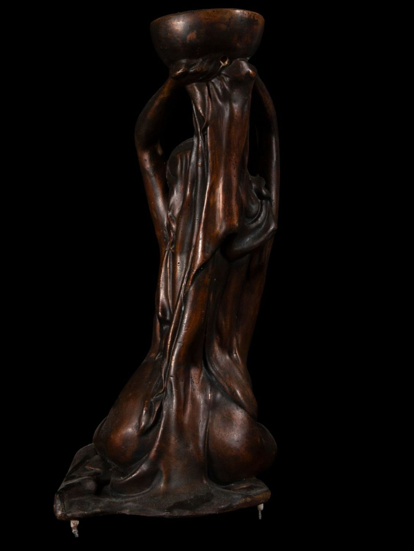 Art Nouveau Muse in patinated bronze from the early 20th century - Bild 5 aus 5