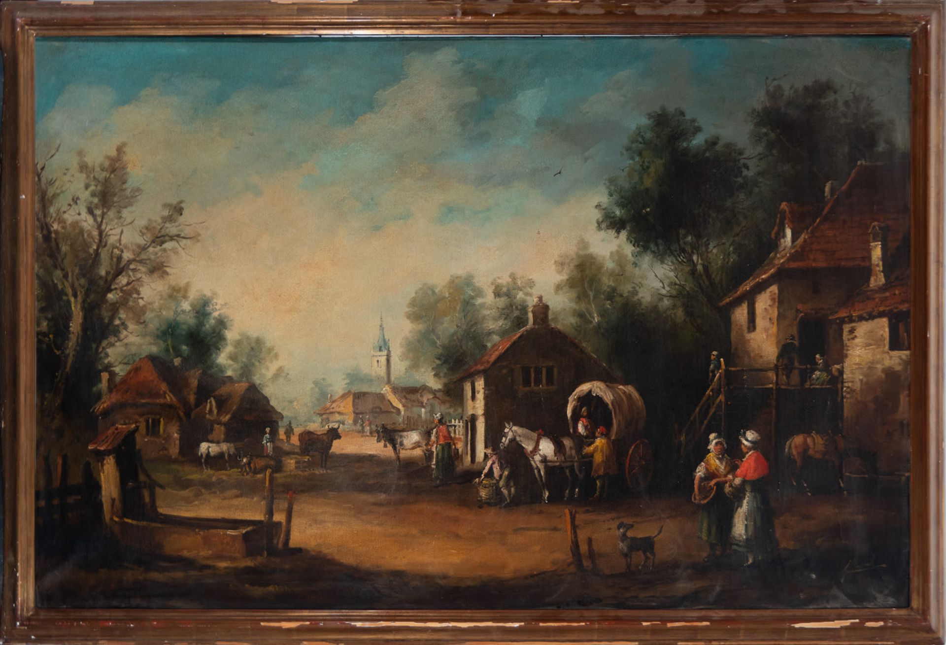 Dutch landscape, 19th century European school, signed