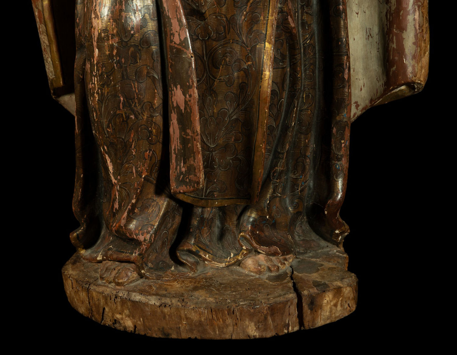 Large Carving of Saint Clare in carved wood and Terracotta, Granada Baroque school of the 18th centu - Image 4 of 4