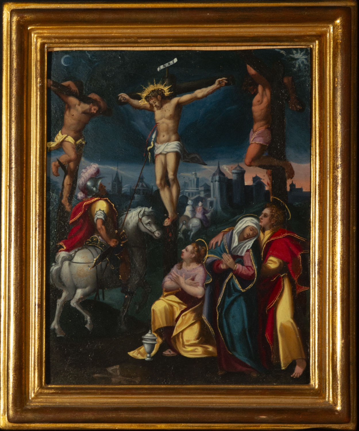 Attributed to Simon de Vos (Antwerp, 1603 – 1676) Christ on the Cross, oil on copper from the 17th c