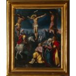 Attributed to Simon de Vos (Antwerp, 1603 – 1676) Christ on the Cross, oil on copper from the 17th c