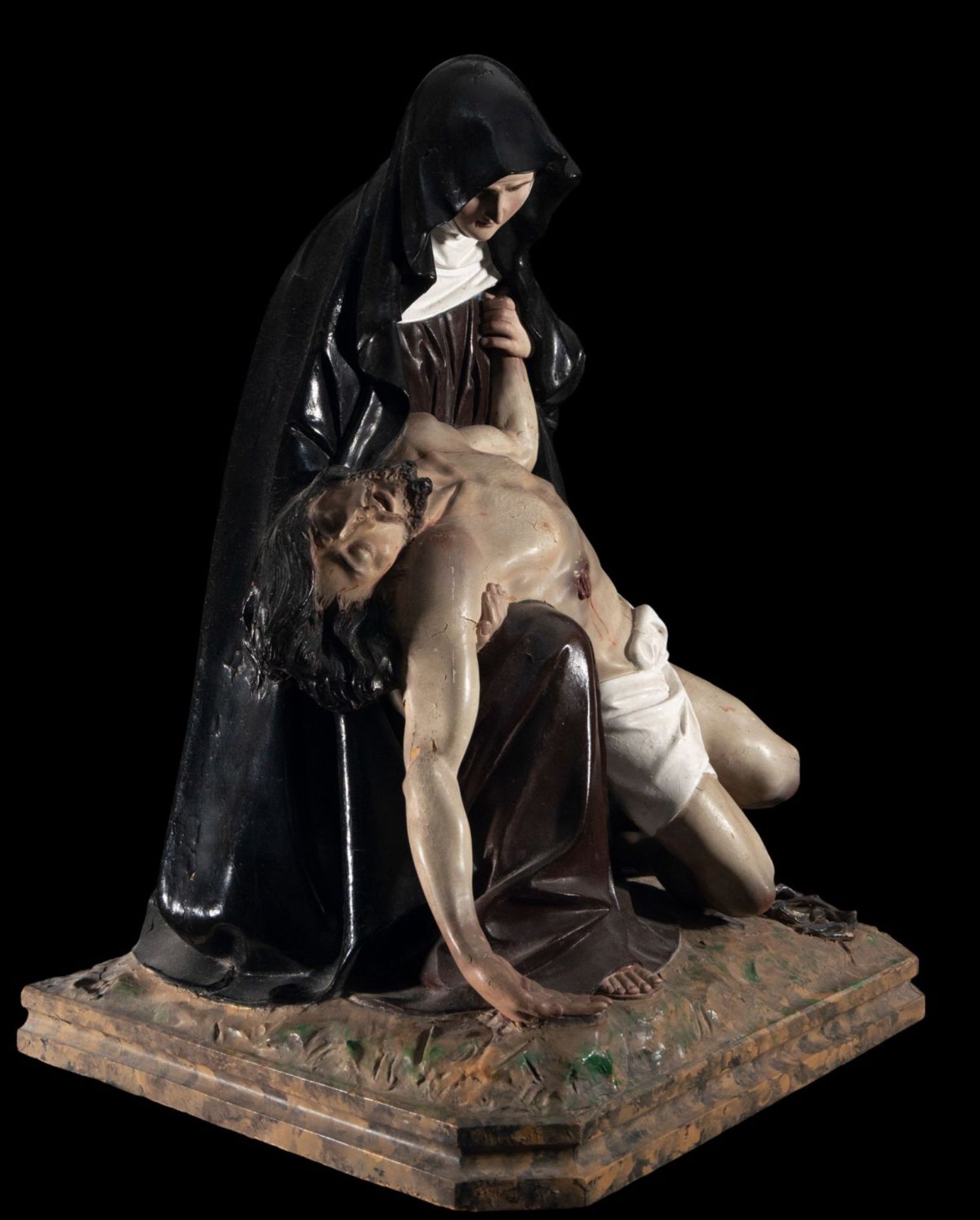 Large Pieta, early 19th century, Murcian school of Salzillo, Francisco (Murcia, May 12, 1707-ibid, M - Bild 6 aus 7