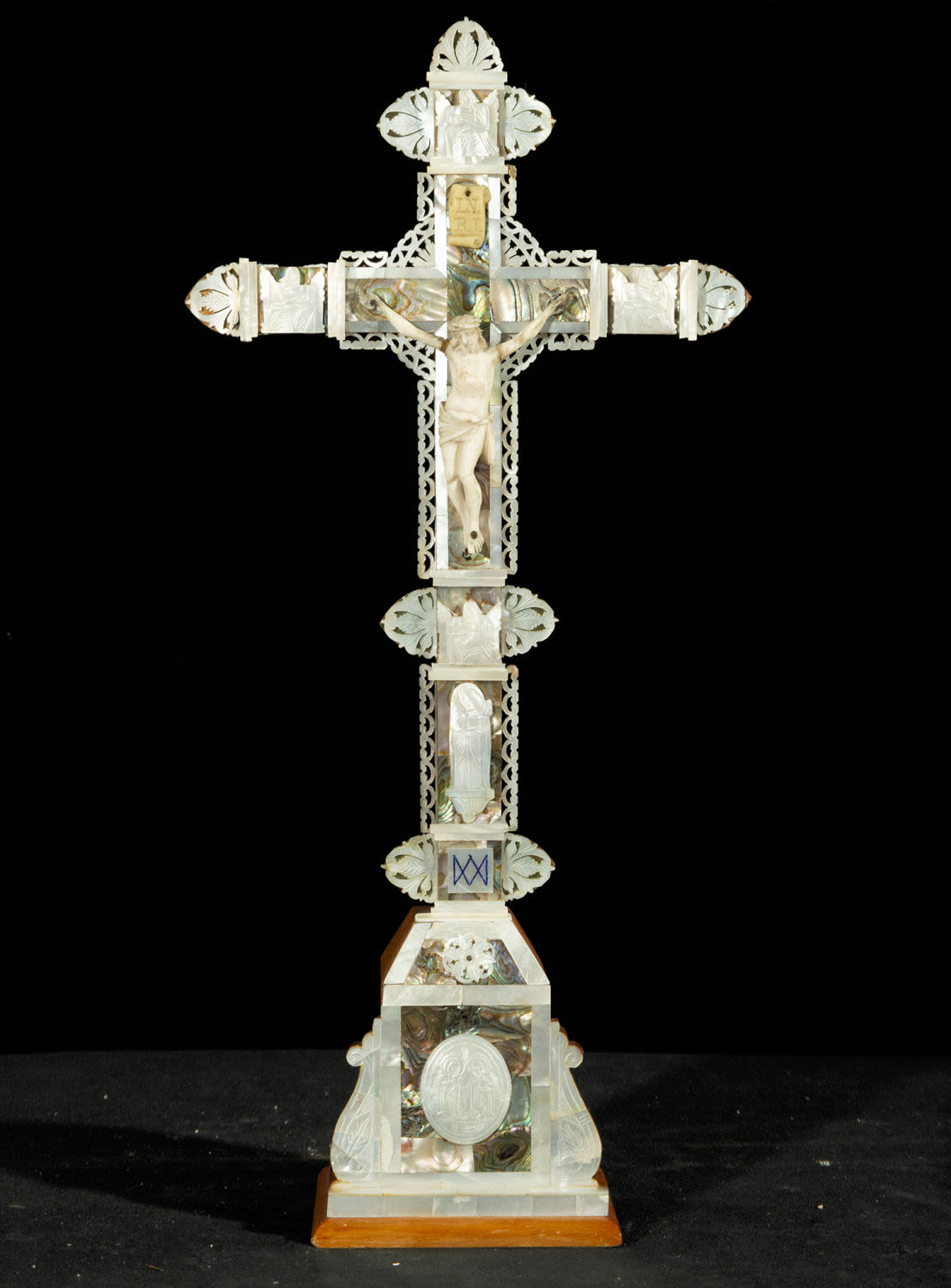 Crucifix of Jerusalem, work from the Holy Land, 19th century