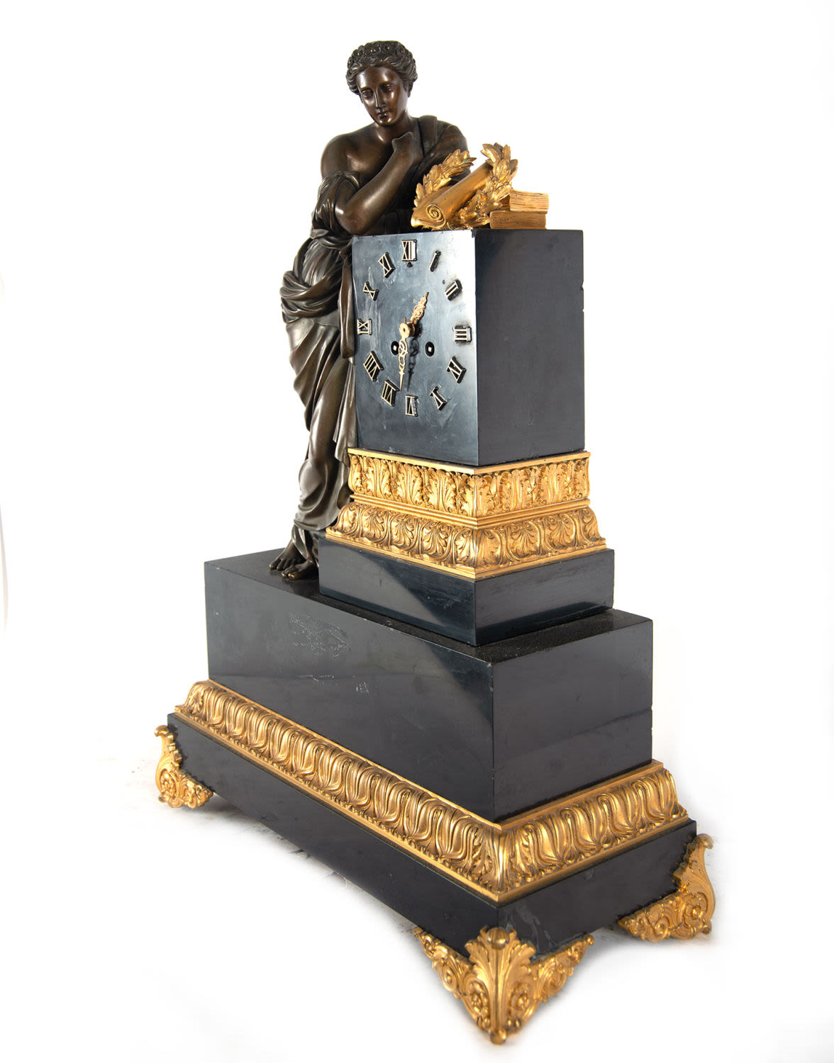 Large mantle clock representing the Goddess Venus, 19th century - Image 2 of 8