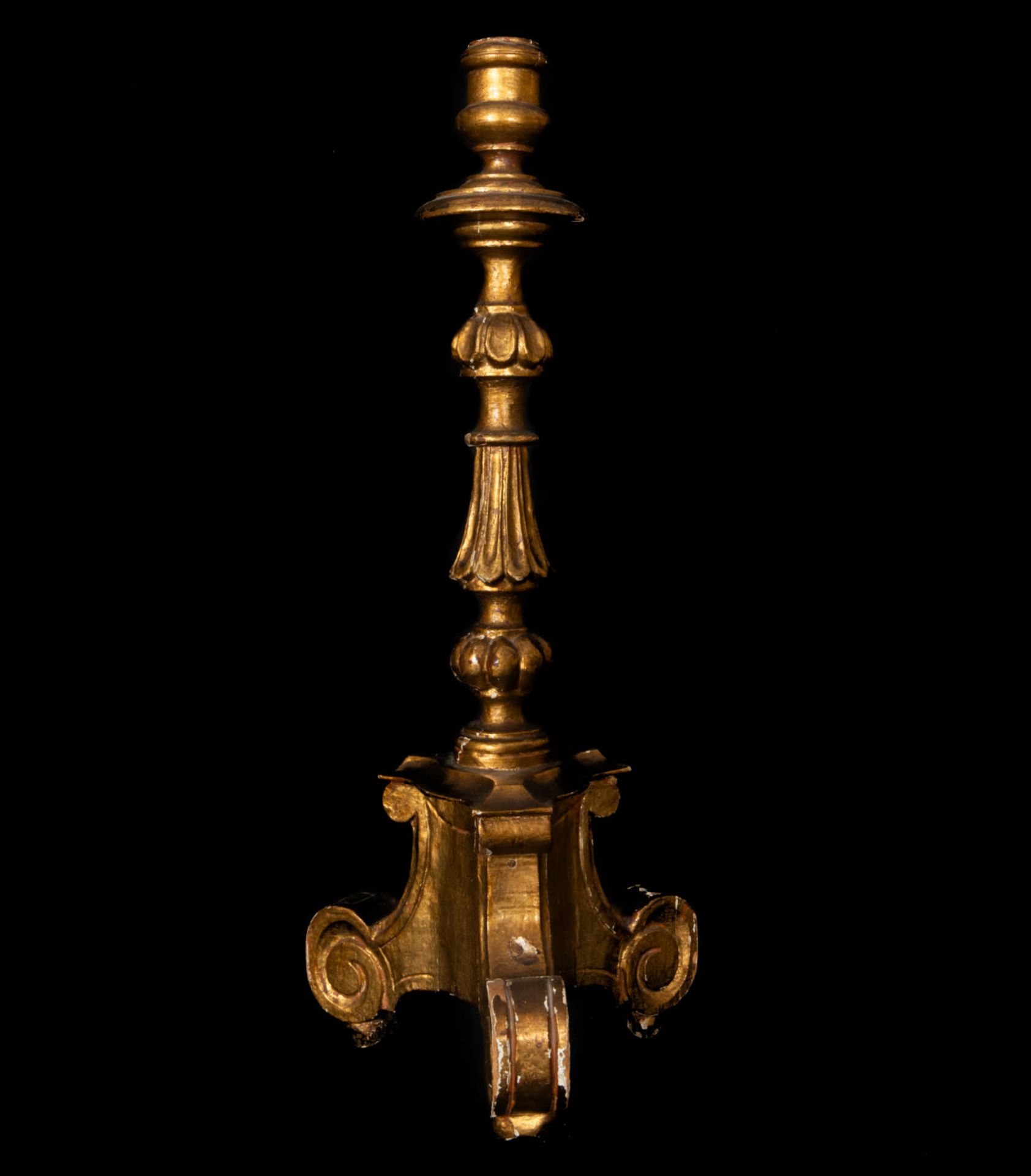 Candelabra to mount on a wooden lamp, 18th century