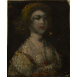 Noble Lady in oil on copper from the 17th century