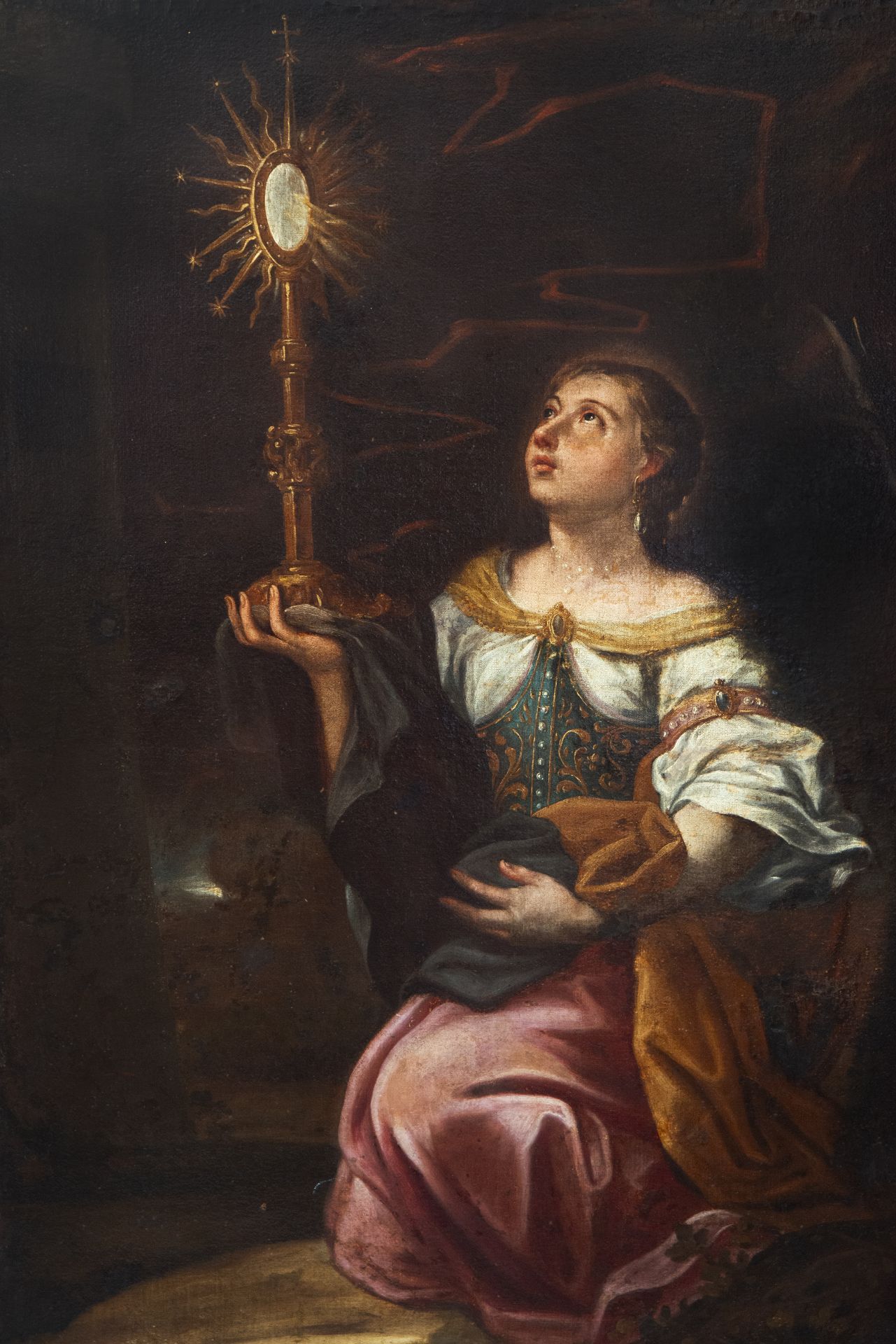 ATTRIBUTED TO FRANCISCO PACHECO (Sanlúcar de Barrameda, 1564 - Seville, 1644) - Exceptional Santa Bá - Bild 2 aus 6