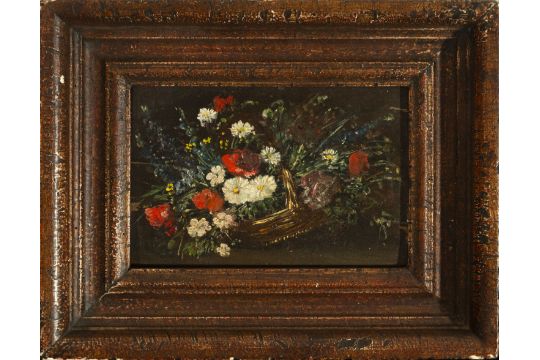 Decorative pair of Still Life Flowers on panel, Italy, 18th century - Bild 2 aus 6