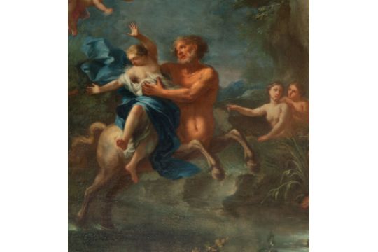 The abduction of Deianira by the centaur Neso, environment of Bon de Boulogne (1679-1717), French sc - Image 2 of 5