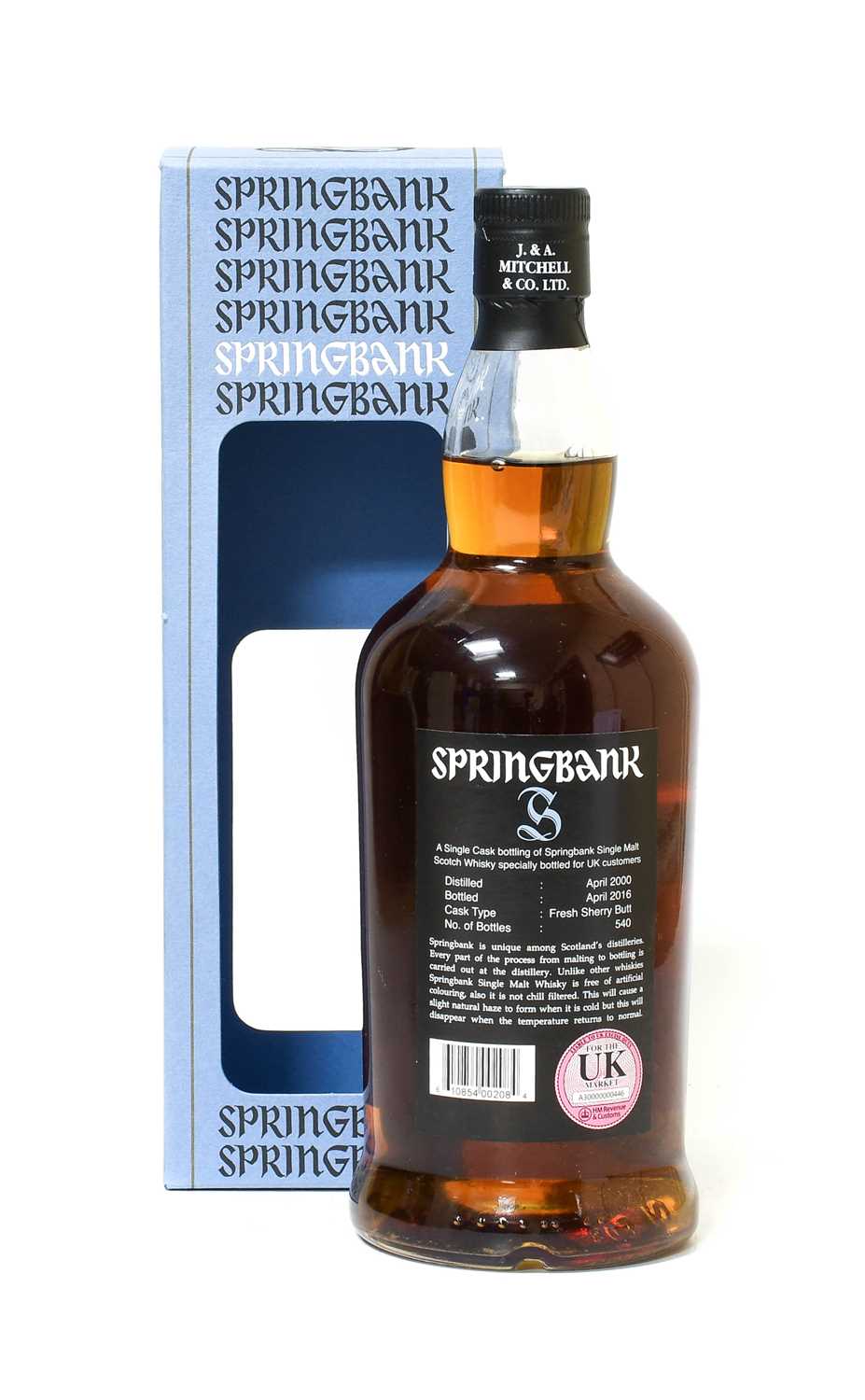 Springbank 16 Year Old Single Cask Campbeltown Single Malt Scotch Whisky, distilled 2000, bottled - Bild 2 aus 2