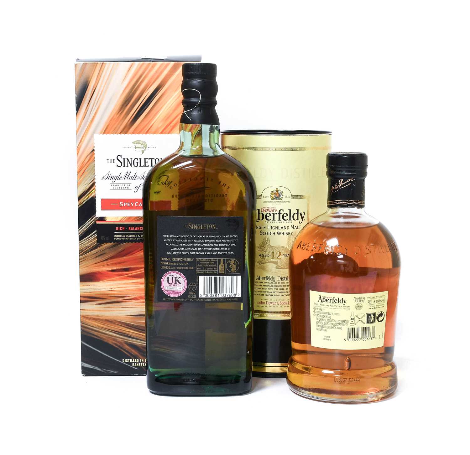Singleton Spey Cascade Single Malt Scotch Whisky, 40% vol 70cl (one bottle), Aberfeldy 12 Year Old - Image 2 of 2