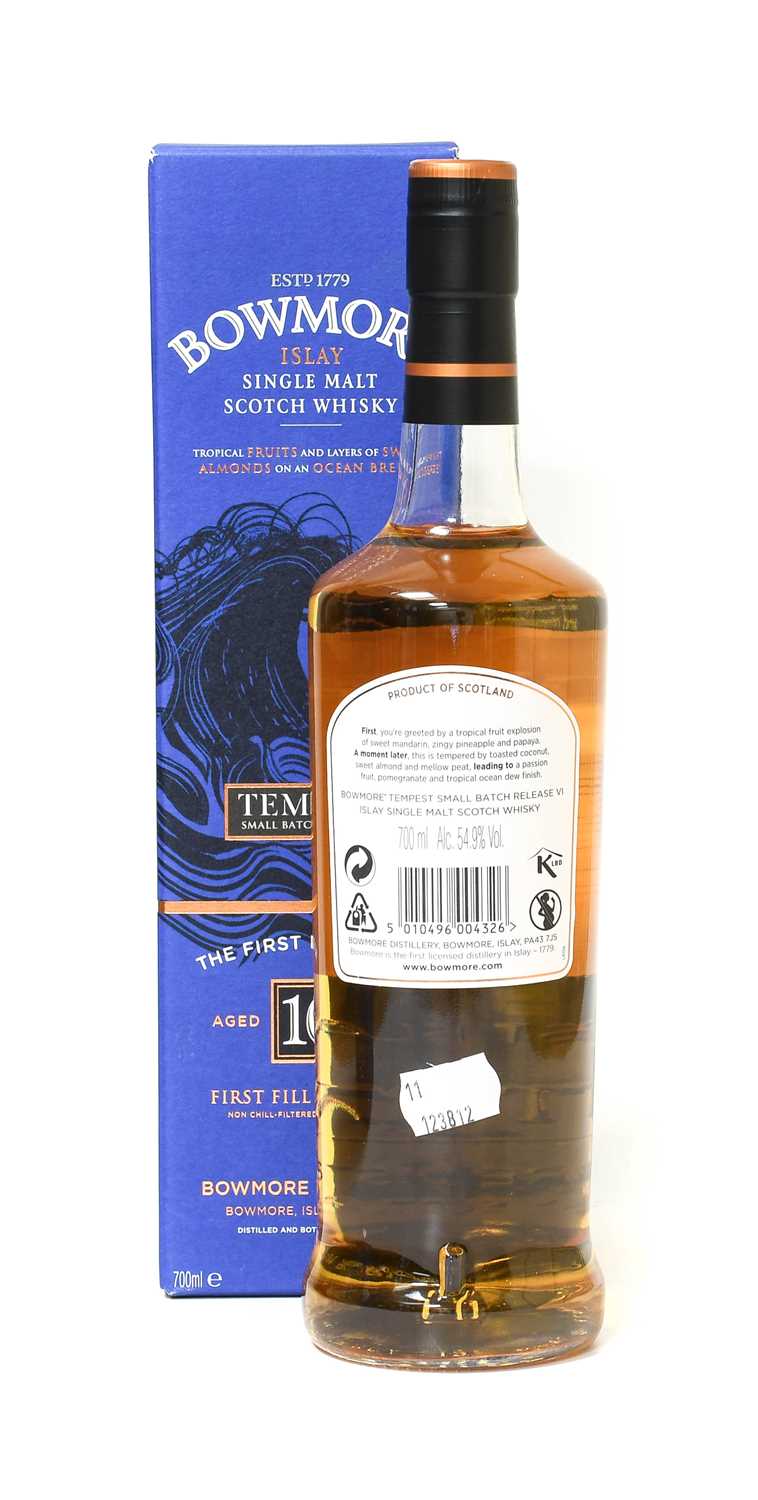 Bowmore Tempest 10 Year Old Islay Single Malt Scotch Whisky, small batch release No.VI, first fill - Image 2 of 2