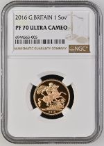 2016 Gold Sovereign 90th Birthday Proof NGC PF 70 ULTRA CAMEO