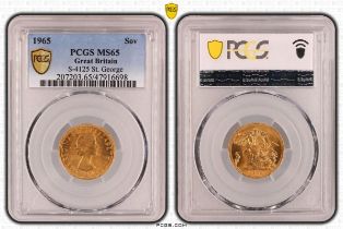 1965 Gold Sovereign PCGS MS65