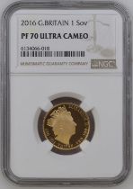 2016 Gold Sovereign 90th Birthday Proof NGC PF 70 ULTRA CAMEO