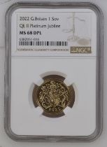 2022 Gold Sovereign Platinum Jubilee NGC MS 68 DPL