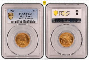 1965 Gold Sovereign PCGS MS65