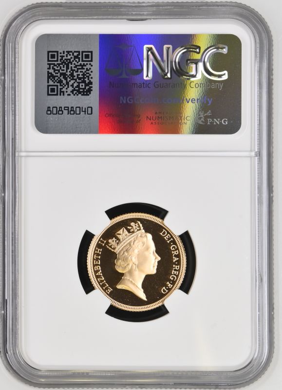 1997 Gold Sovereign Proof NGC PF 70 ULTRA CAMEO - Image 2 of 2